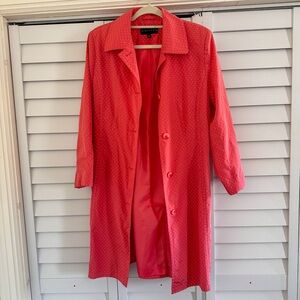 Gallery Pink Polka Dot Trench Coat